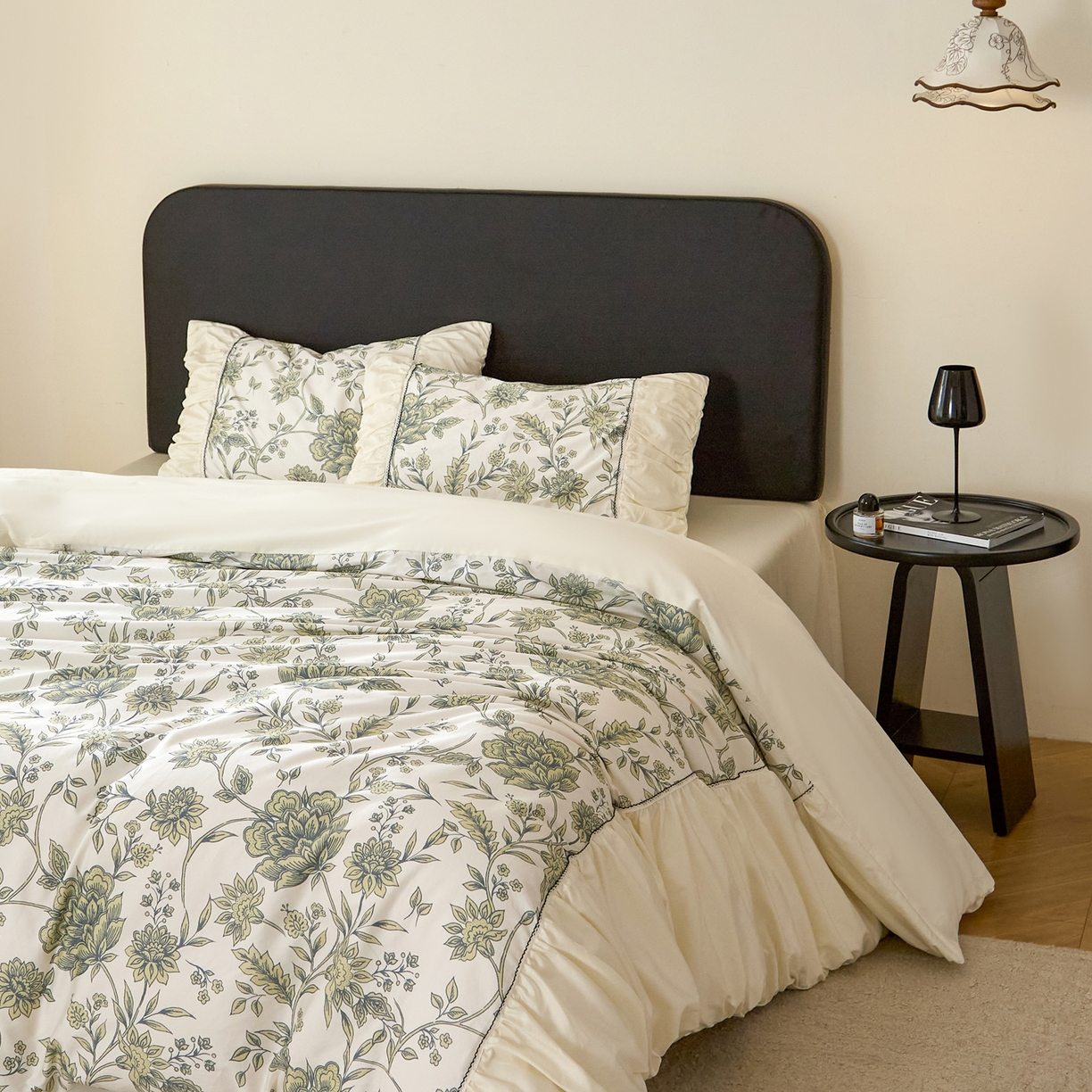 91家纺网 家纺一手货源 找家纺 （总）ONE TWO ONE 121 【会员-20】【控价商品】【提供买家秀】  2026新款韩版花边公主风100s长绒棉全棉床上用