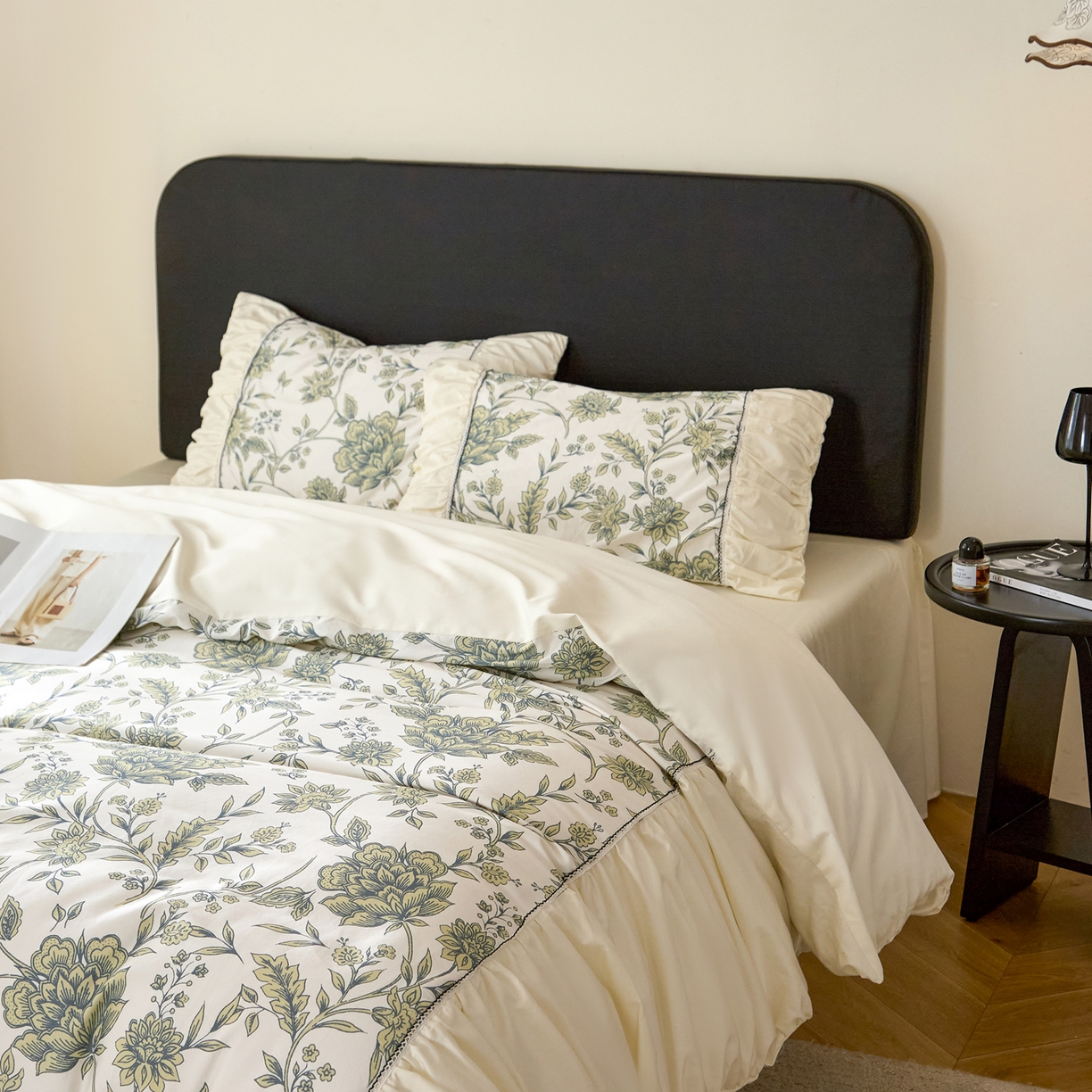 91家纺网 家纺一手货源 找家纺 （总）ONE TWO ONE 121 【会员-20】【控价商品】【提供买家秀】  2026新款韩版花边公主风100s长绒棉全棉床上用