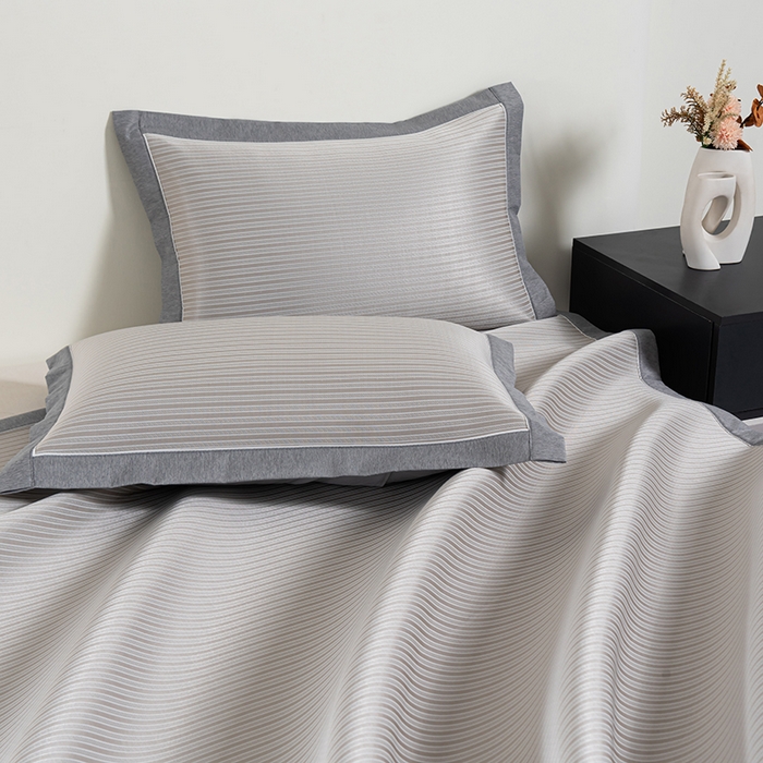 91家纺网 家纺一手货源 找家纺 小牛席业 2026新款海岛夏日凉感冰丝席凉席席子系列 海岛夏日凉感冰丝席-香槟