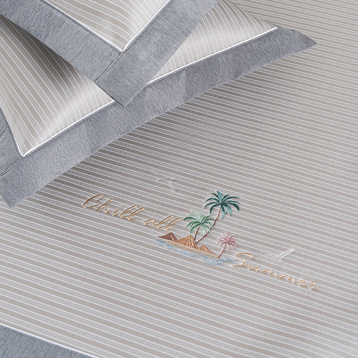 91家纺网 家纺一手货源 找家纺 小牛席业 2026新款海岛夏日凉感冰丝席凉席席子系列 海岛夏日凉感冰丝席-香槟