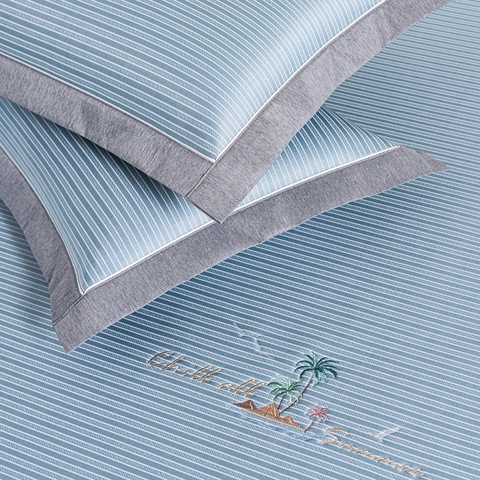 91家纺网 家纺一手货源 找家纺 小牛席业 2026新款海岛夏日凉感冰丝席凉席席子系列 海岛夏日凉感冰丝席-蓝色