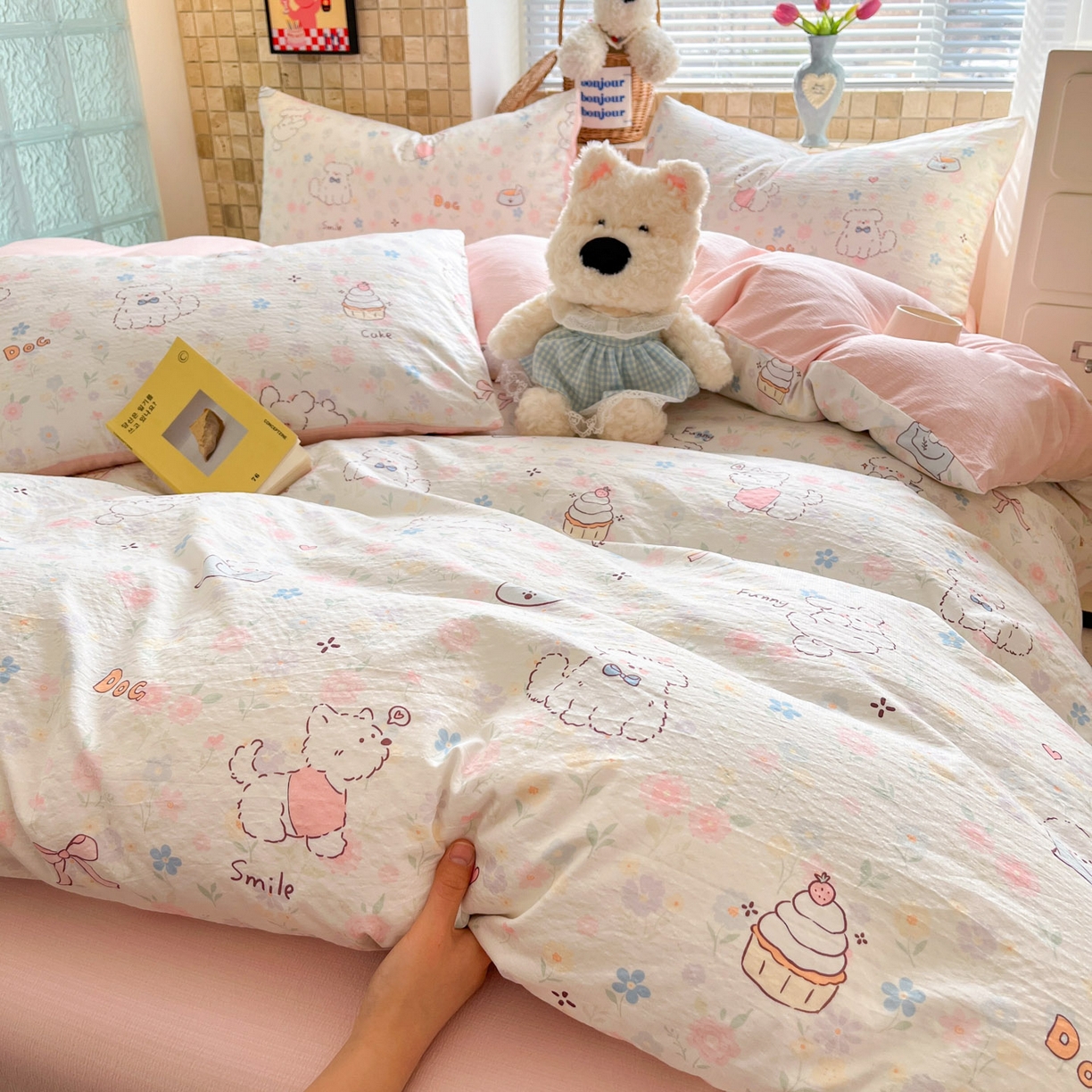 91家纺网 家纺一手货源 找家纺 （总）川悦生活 2026新款云感双层纱木棉四件套