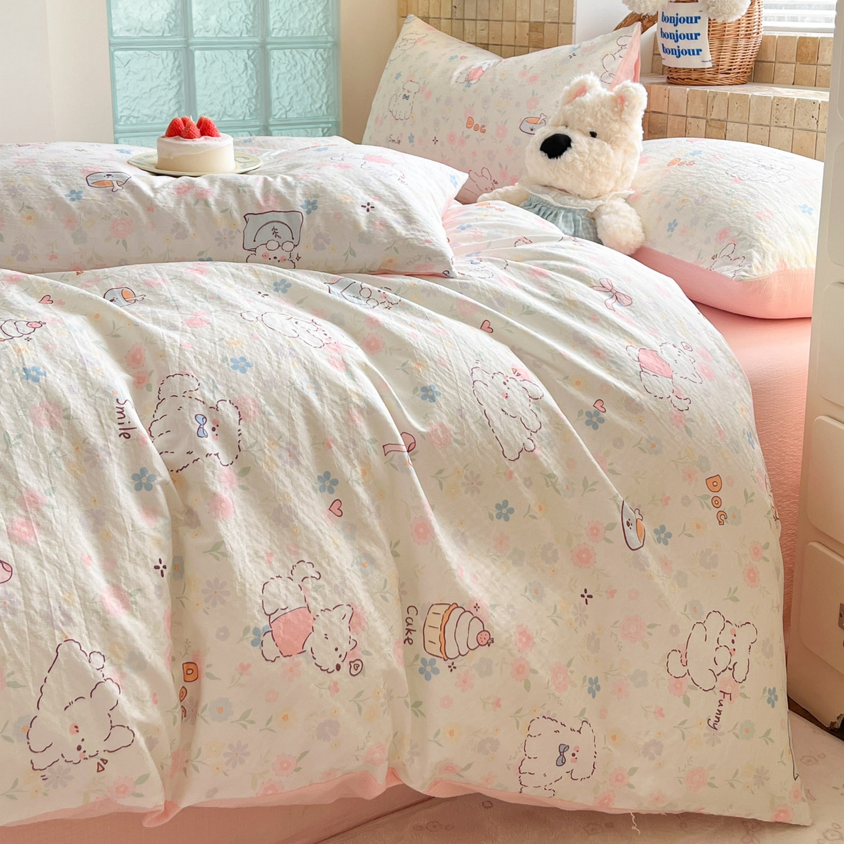 91家纺网 家纺一手货源 找家纺 （总）川悦生活 2026新款云感双层纱木棉四件套