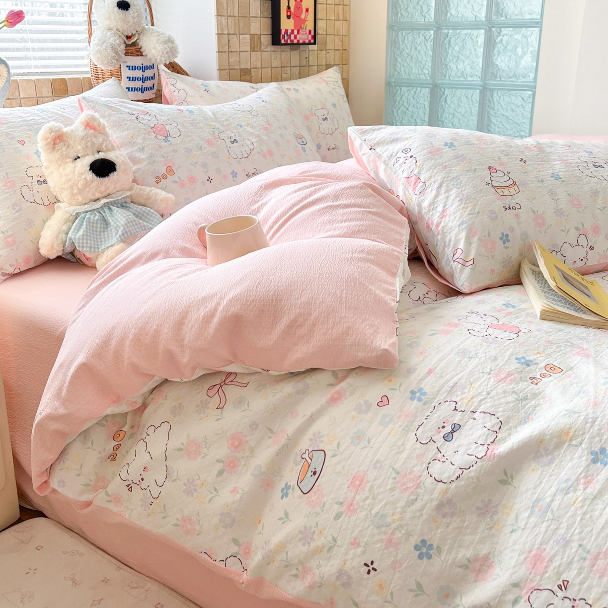 91家纺网 家纺一手货源 找家纺 （总）川悦生活 2026新款云感双层纱木棉四件套