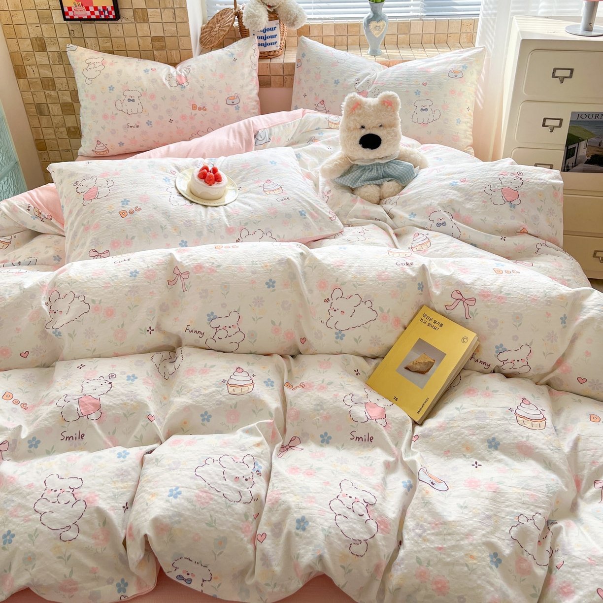 91家纺网 家纺一手货源 找家纺 （总）川悦生活 2026新款云感双层纱木棉四件套