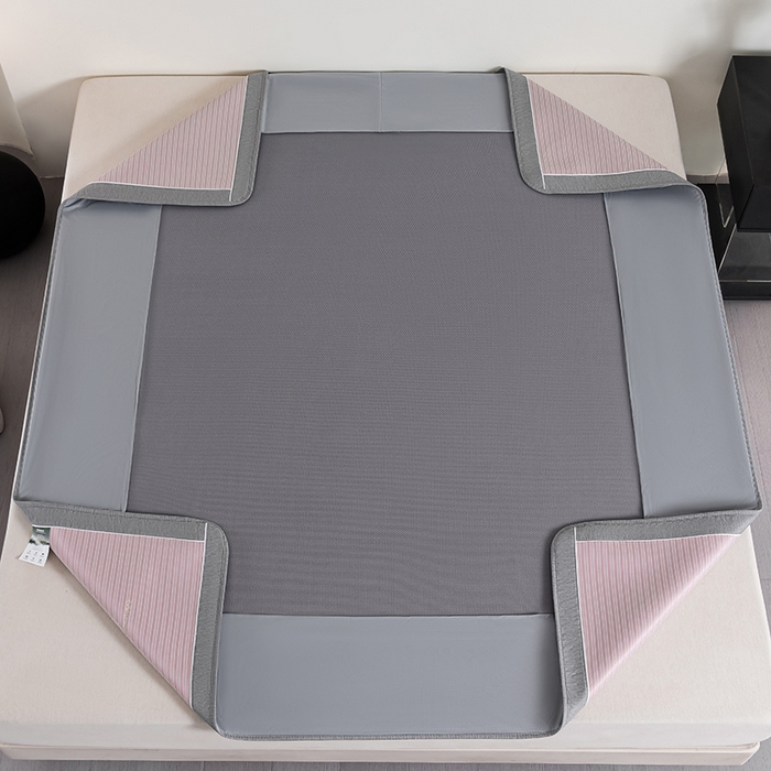 91家纺网 家纺一手货源 找家纺 小牛席业 2026新款海岛夏日凉感冰丝席系列（床笠款） 海岛夏日-粉色