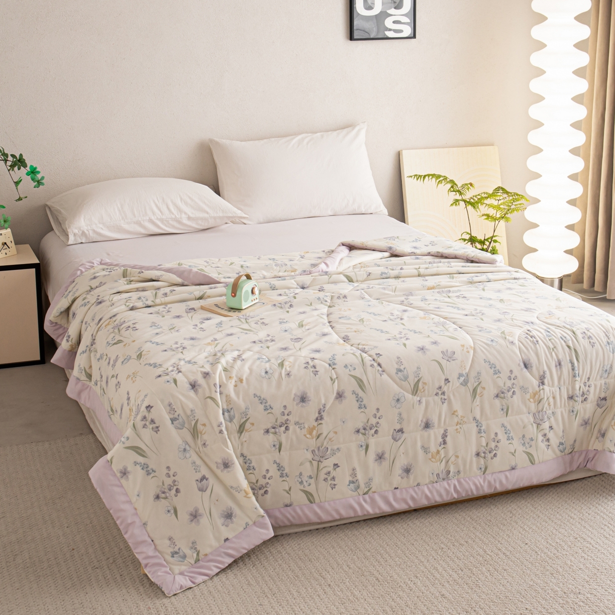 91家纺网 家纺一手货源 找家纺 亿莱鑫 2026新款手包边凉感抗菌夏凉被空调被 花样年华