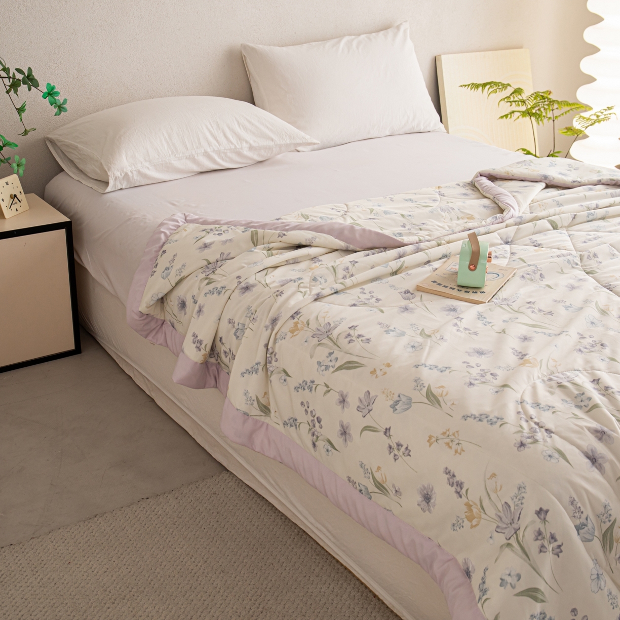 91家纺网 家纺一手货源 找家纺 亿莱鑫 2026新款手包边凉感抗菌夏凉被空调被 花样年华