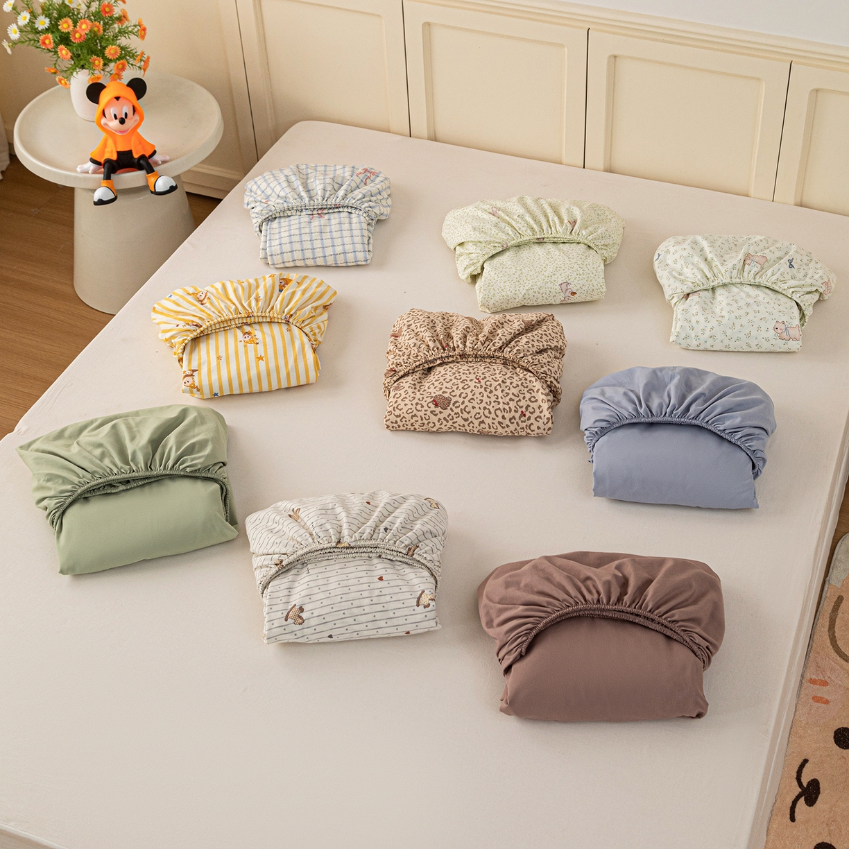 91家纺网 家纺一手货源 找家纺 梦纤绒 2026新款卡通印花床笠单品床笠床笠单件 组合图仅做展示不可下单