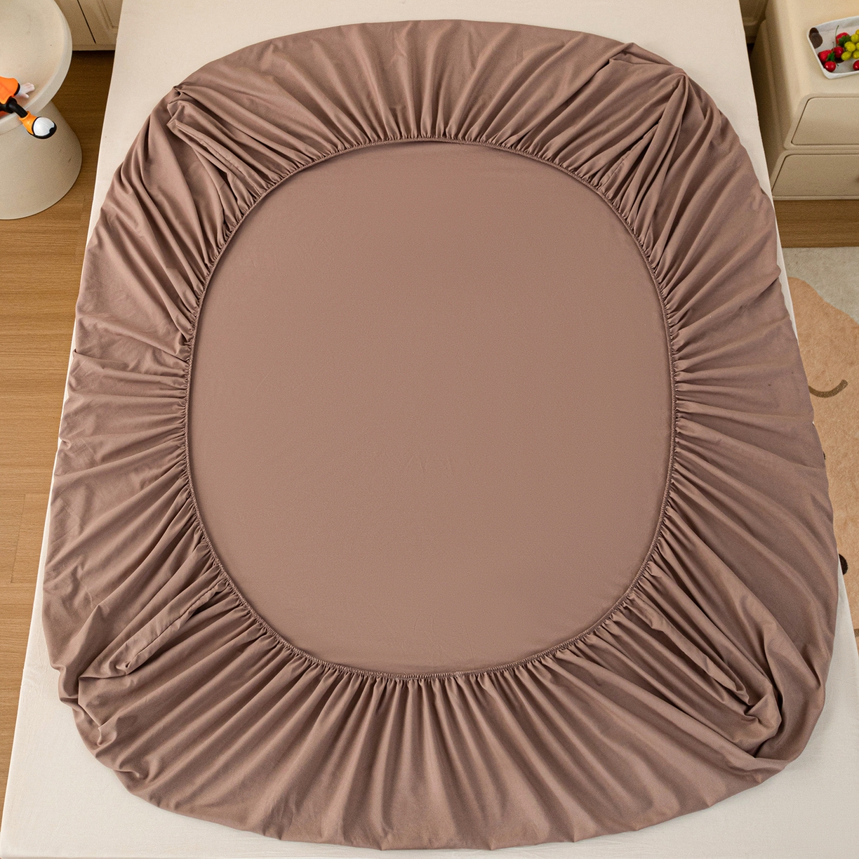 91家纺网 家纺一手货源 找家纺 梦纤绒 2026新款卡通印花床笠单品床笠床笠单件 豹纹咖