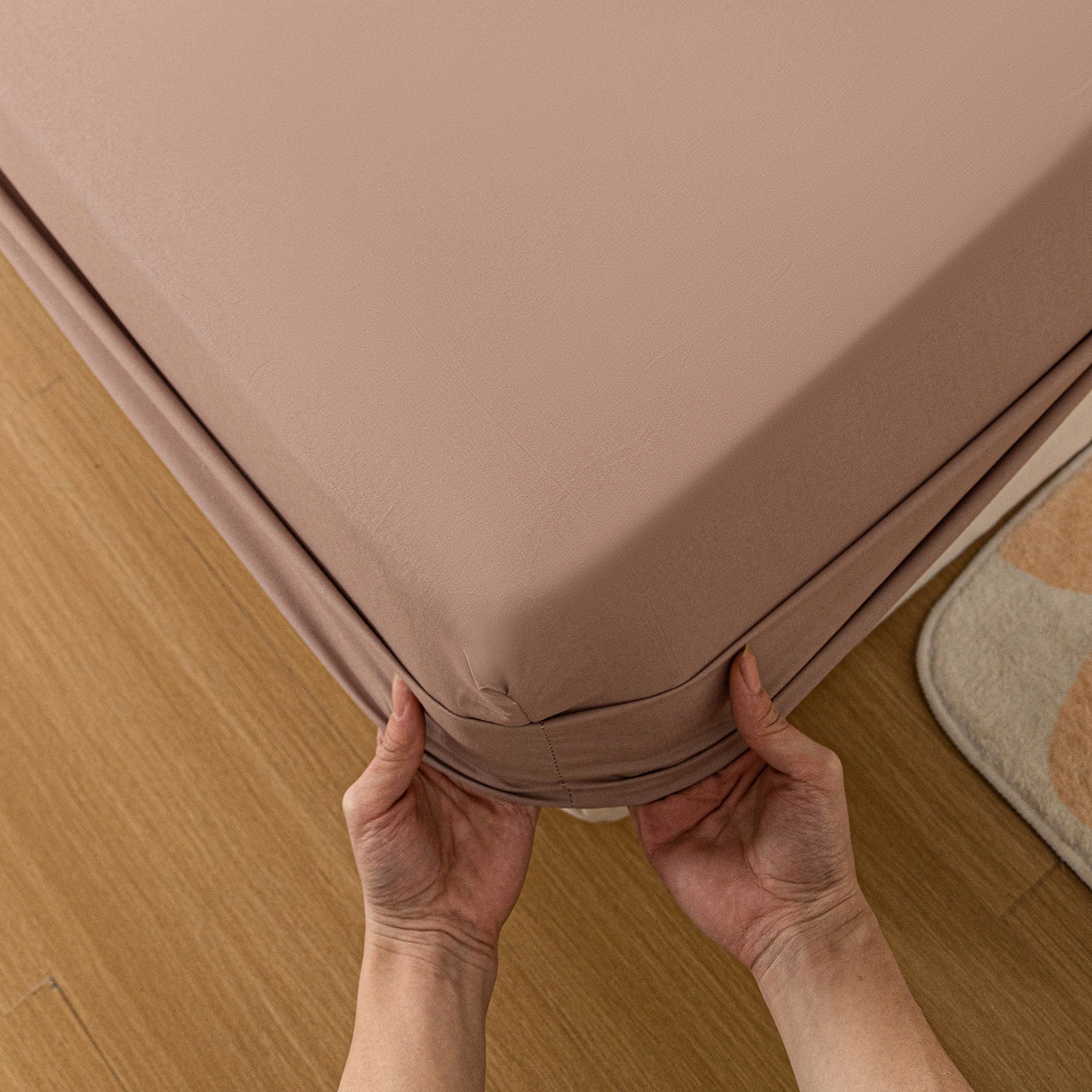 91家纺网 家纺一手货源 找家纺 梦纤绒 2026新款卡通印花床笠单品床笠床笠单件 豹纹咖