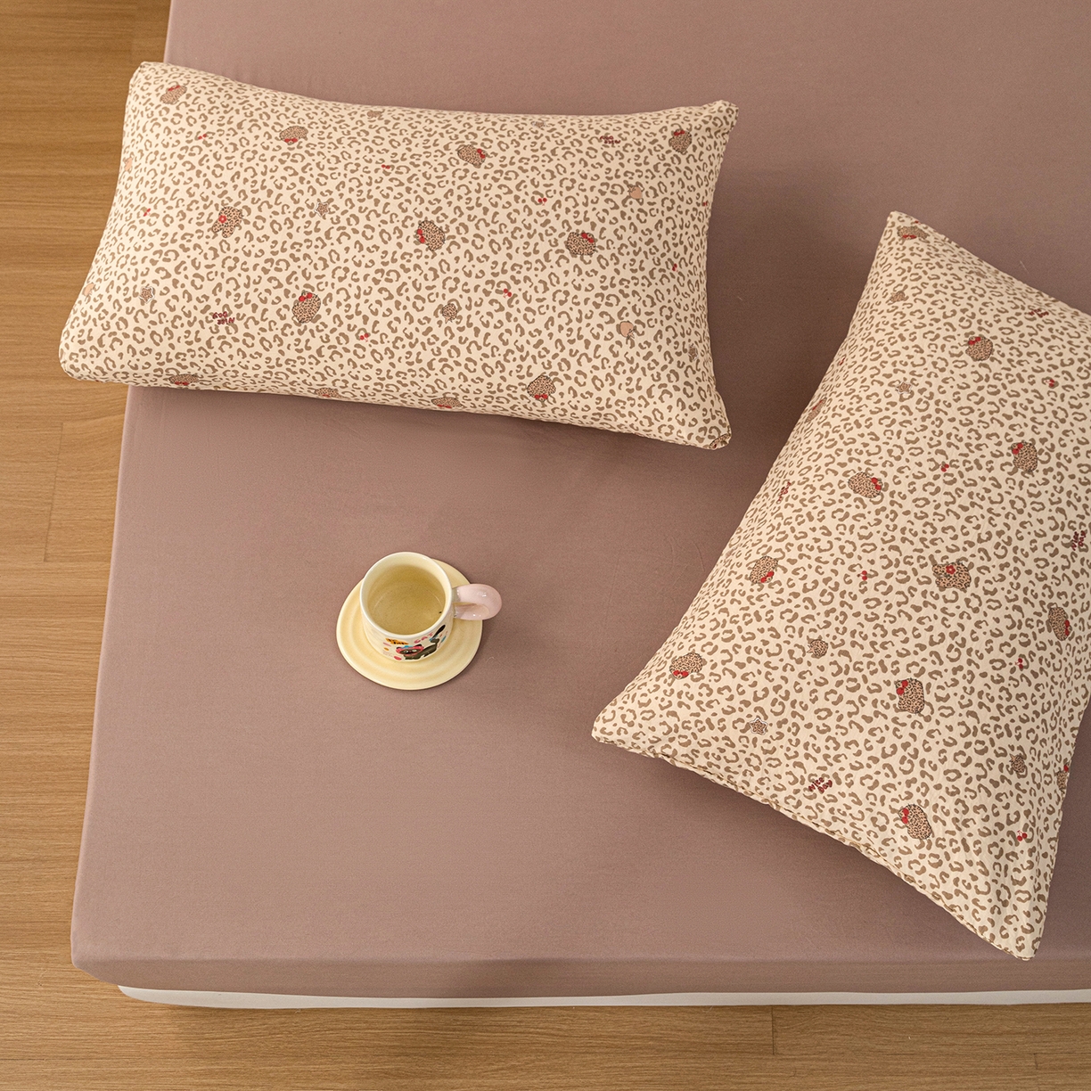 91家纺网 家纺一手货源 找家纺 梦纤绒 2026新款卡通印花床笠单品床笠床笠单件 豹纹咖