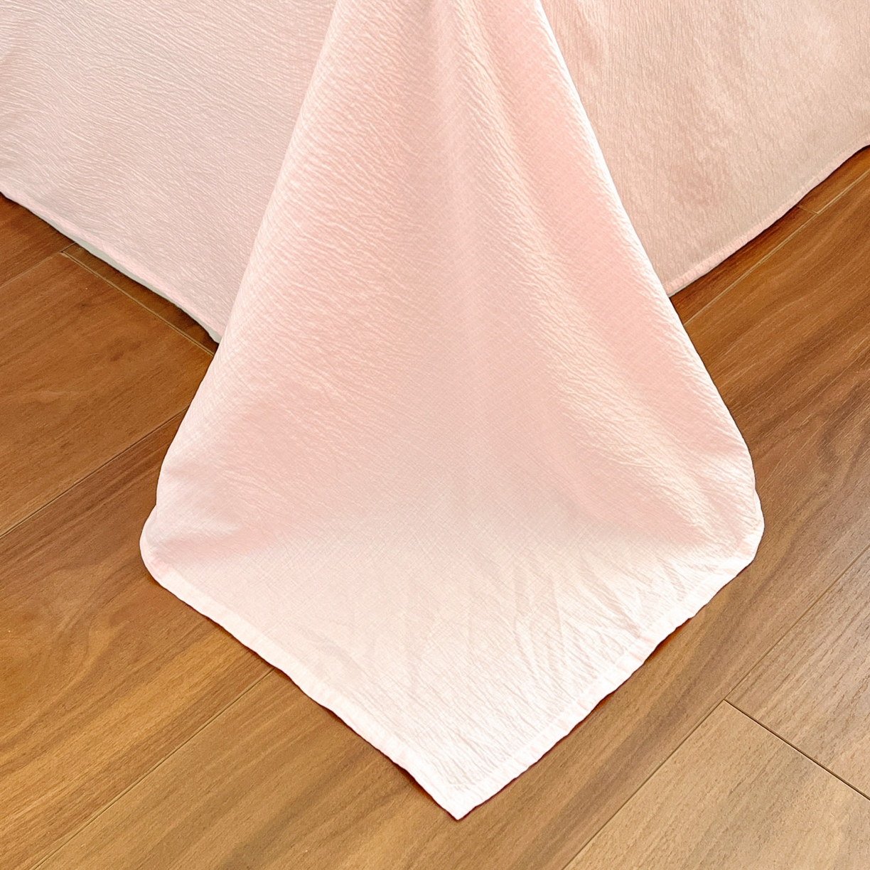 91家纺网 家纺一手货源 找家纺 川悦生活 2026新款云感双层纱木棉四件套 奶油糕糕喵