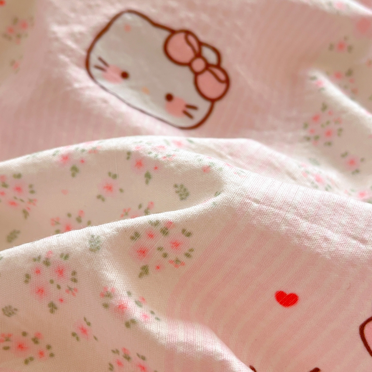 91家纺网 家纺一手货源 找家纺 川悦生活 2026新款云感双层纱木棉四件套 奶油糕糕喵