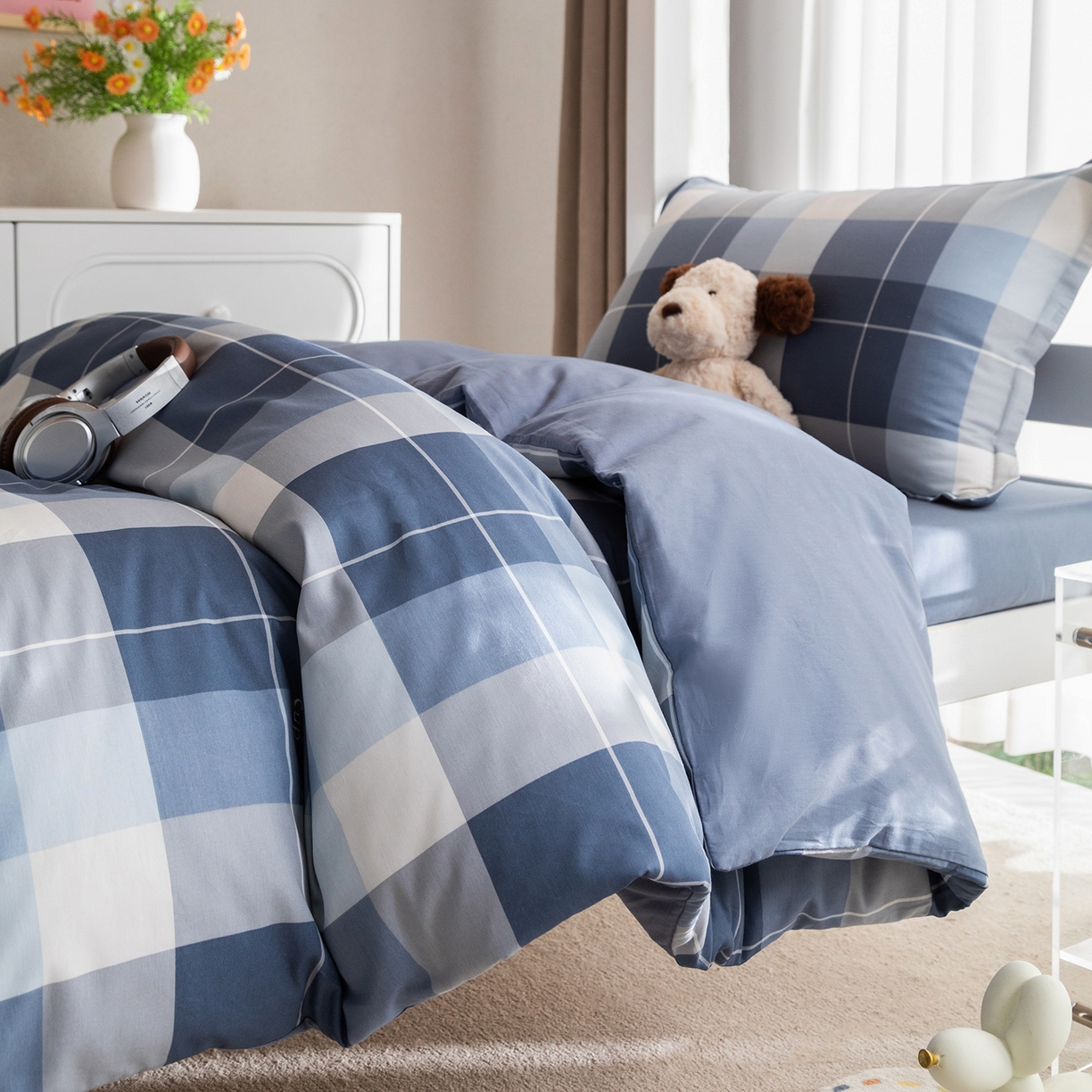 91家纺网 家纺一手货源 找家纺 （总）梦纤绒 2026春夏新款全棉纯棉印花学生宿舍三件套