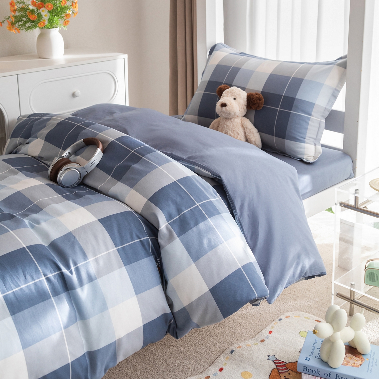 91家纺网 家纺一手货源 找家纺 （总）梦纤绒 2026春夏新款全棉纯棉印花学生宿舍三件套