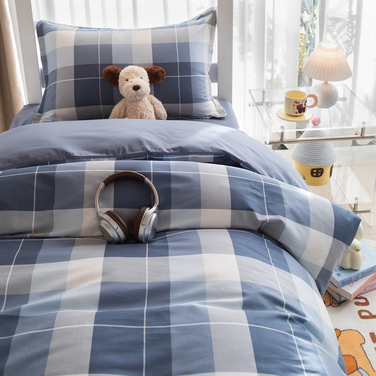 91家纺网 家纺一手货源 找家纺 （总）梦纤绒 2026春夏新款全棉纯棉印花学生宿舍三件套