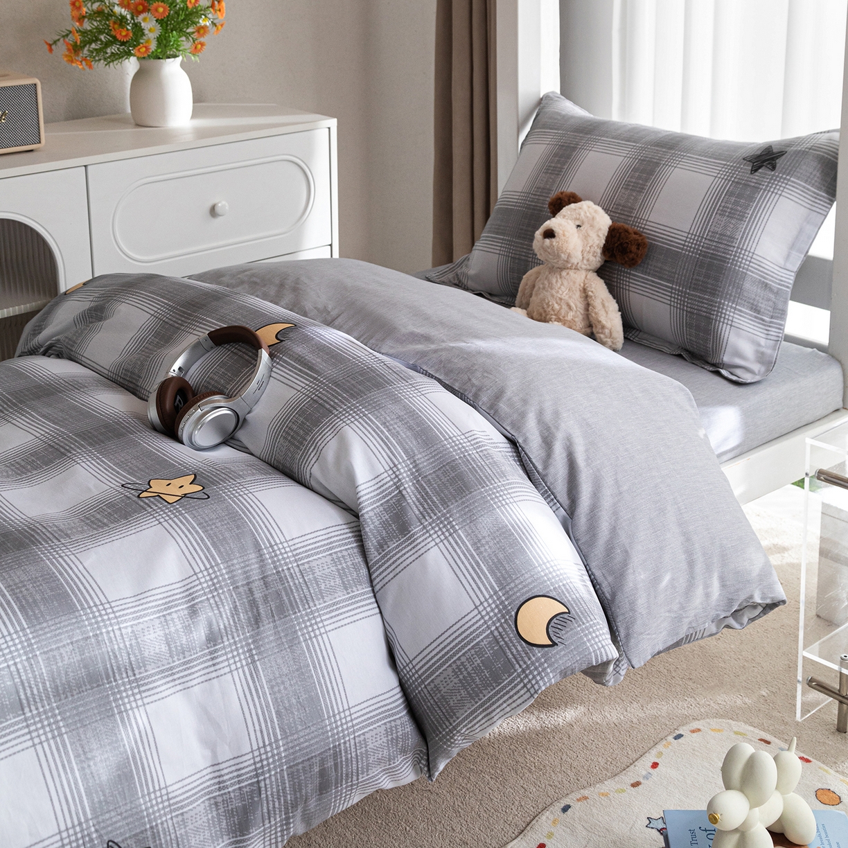 91家纺网 家纺一手货源 找家纺 （总）梦纤绒 2026春夏新款全棉纯棉印花学生宿舍三件套