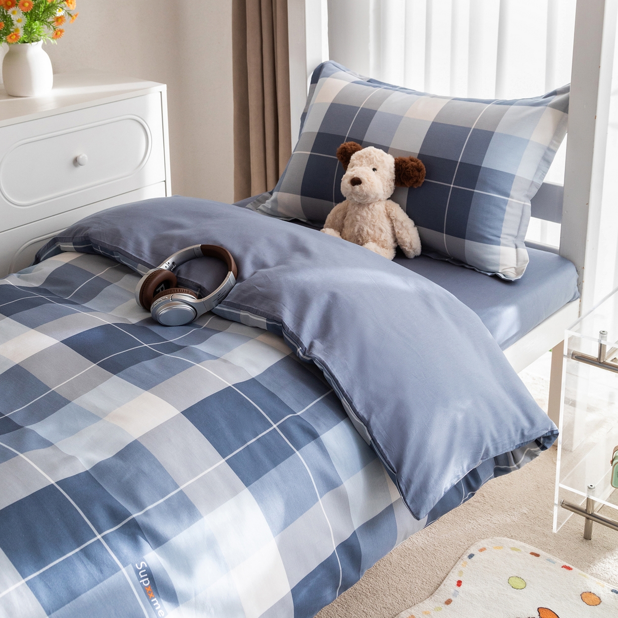 91家纺网 家纺一手货源 找家纺 （总）梦纤绒 2026春夏新款全棉纯棉印花学生宿舍三件套