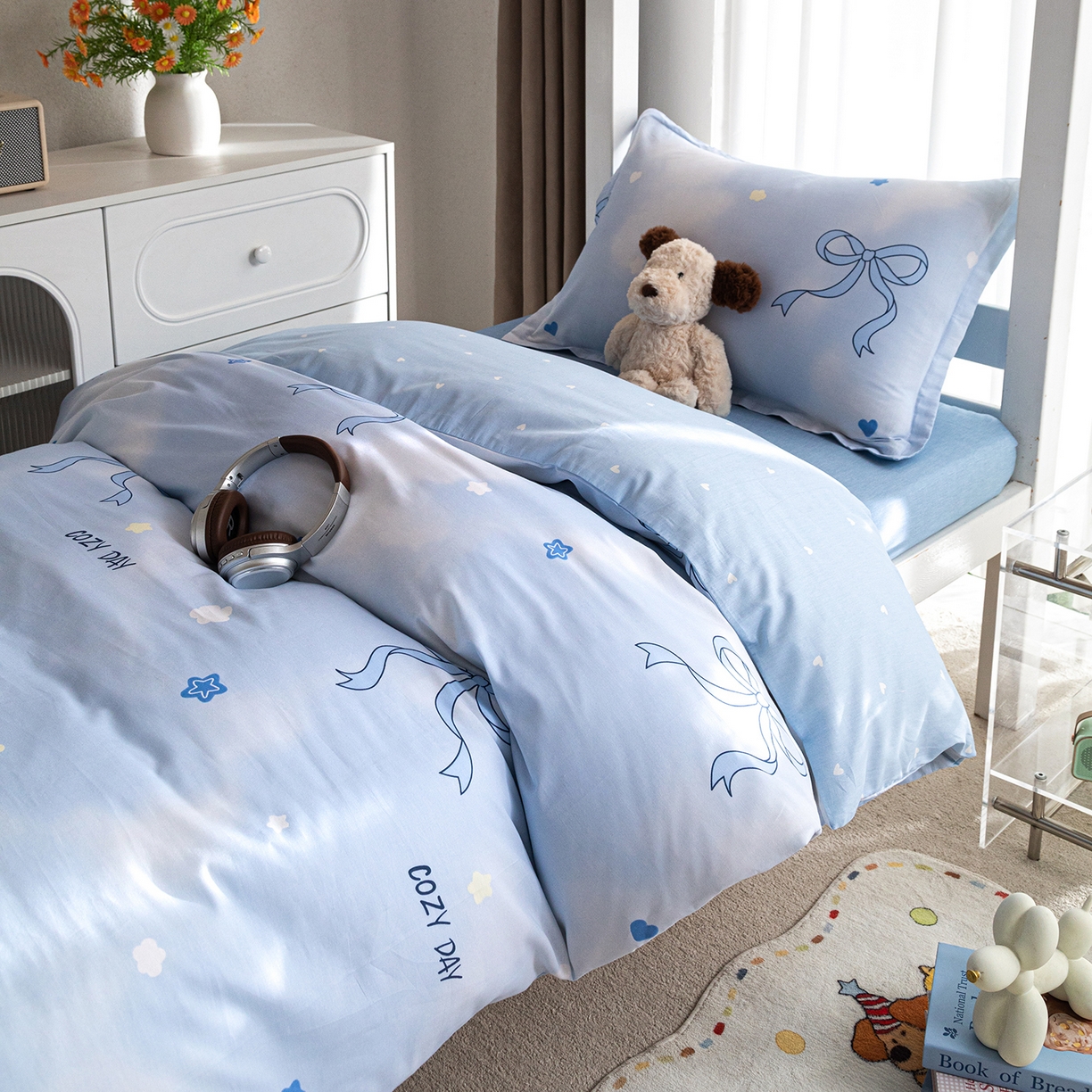 91家纺网 家纺一手货源 找家纺 （总）梦纤绒 2026春夏新款全棉纯棉印花学生宿舍三件套