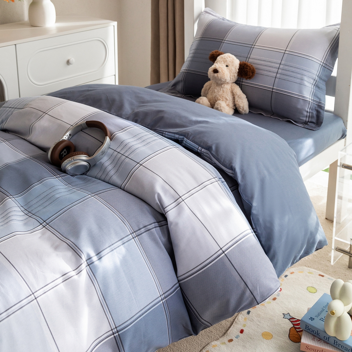 91家纺网 家纺一手货源 找家纺 （总）梦纤绒 2026春夏新款全棉纯棉印花学生宿舍三件套