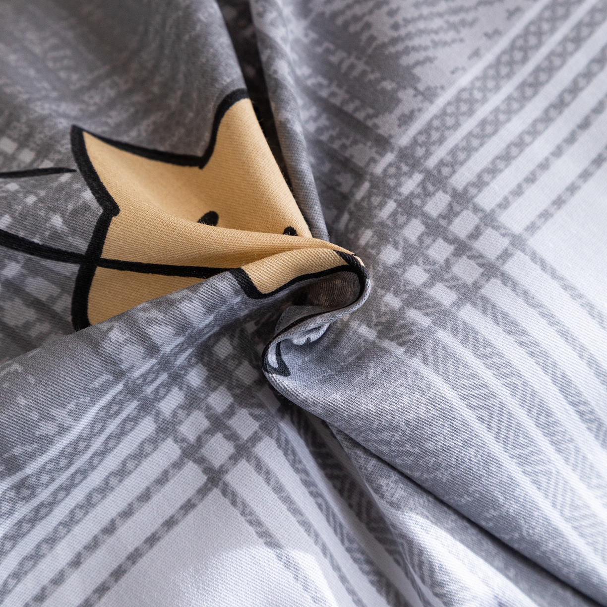 91家纺网 家纺一手货源 找家纺 梦纤绒 2026春夏新款全棉纯棉印花学生宿舍三件套 星空格