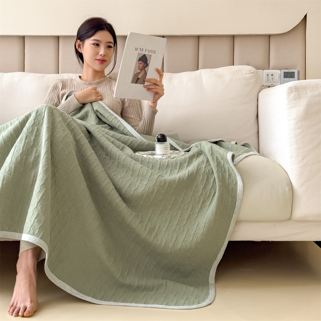 91家纺网 家纺一手货源 找家纺 （总）布凡家居 2026新款290克全棉A类三层纱盖毯夏被午睡被