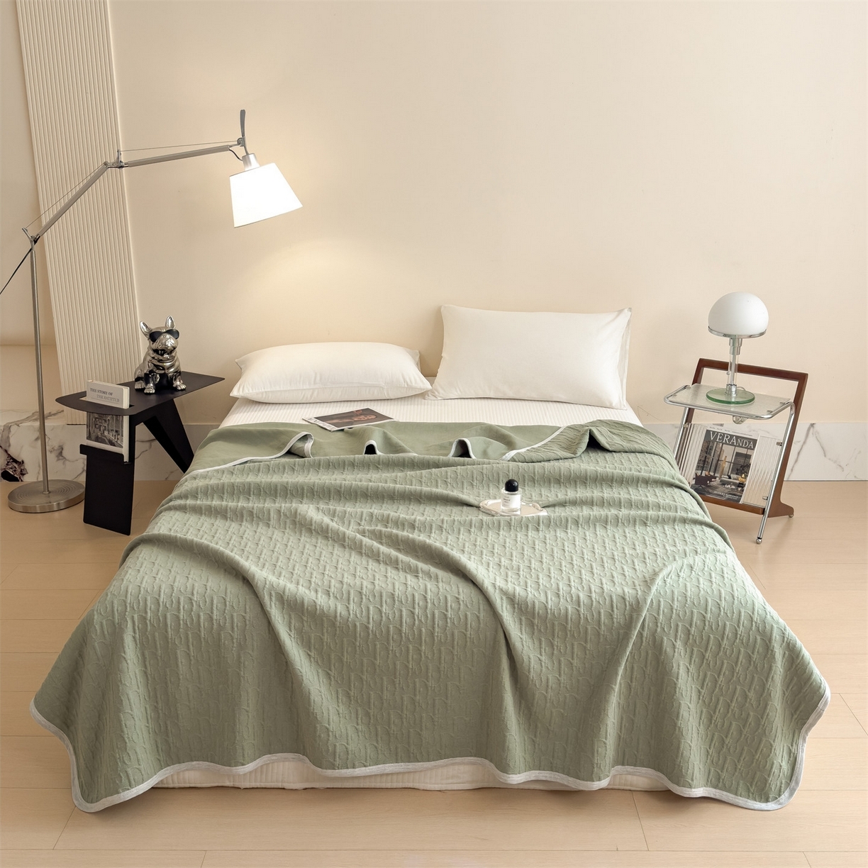 91家纺网 家纺一手货源 找家纺 （总）布凡家居 2026新款290克全棉A类三层纱盖毯夏被午睡被