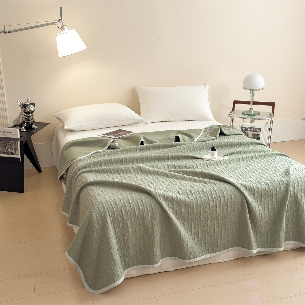 91家纺网 家纺一手货源 找家纺 （总）布凡家居 2026新款290克全棉A类三层纱盖毯夏被午睡被