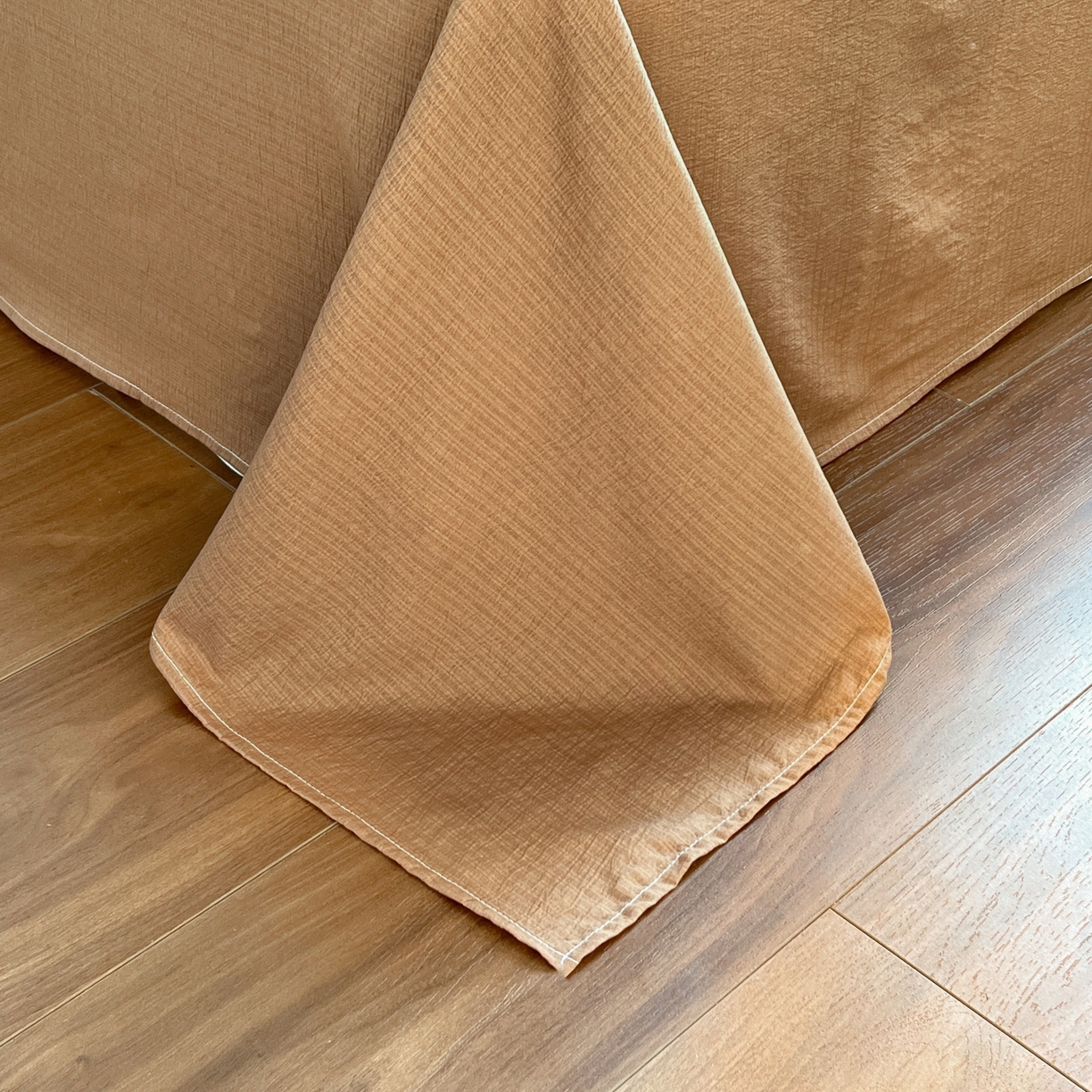 91家纺网 家纺一手货源 找家纺 川悦生活 2026新款云感双层纱木棉四件套 可乐腊肠