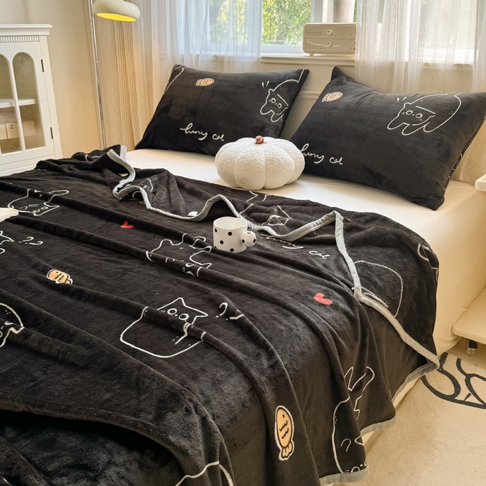 91家纺网 家纺一手货源 找家纺 宅部落 2026新款亲肤舒适牛奶绒印花毛毯毯子300克云貂绒盖毯毯子 酷喵