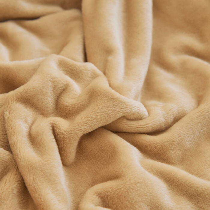 91家纺网 家纺一手货源 找家纺 （总）宅部落 2026新款云貂绒纯色毯子300克毛毯法莱绒盖毯牛奶绒毛毯