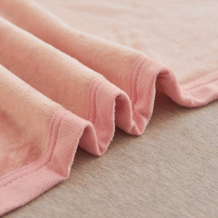 91家纺网 家纺一手货源 找家纺 宅部落 2026新款云貂绒纯色毯子300克毛毯法莱绒盖毯牛奶绒毛毯 深粉