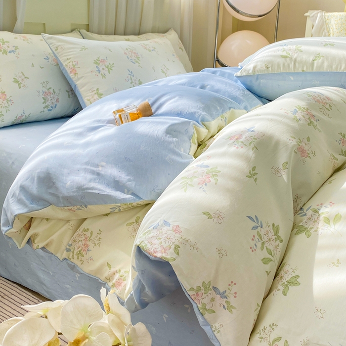 91家纺网 家纺一手货源 找家纺 （总）红日子纺织品 2026春夏新款小清新12868全棉纯棉学生卡通款单被套被套单件