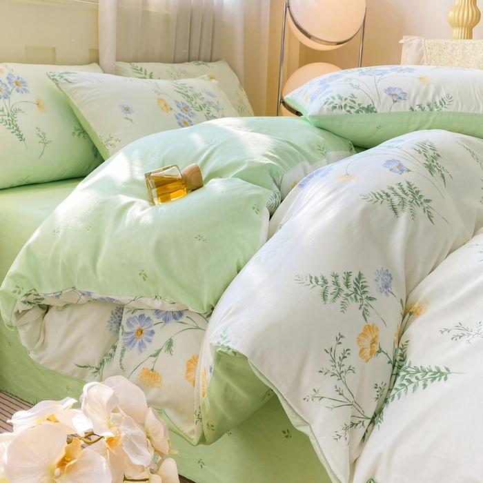 91家纺网 家纺一手货源 找家纺 （总）红日子纺织品 2026春夏新款小清新12868全棉纯棉学生卡通款单被套被套单件