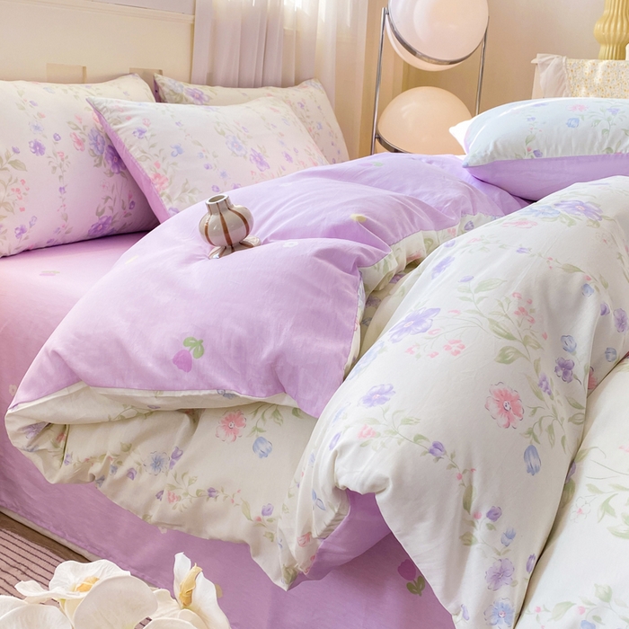 91家纺网 家纺一手货源 找家纺 （总）红日子纺织品 2026春夏新款小清新12868全棉纯棉学生卡通款单被套被套单件