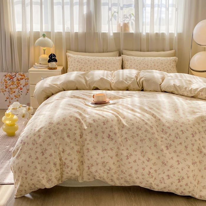 91家纺网 家纺一手货源 找家纺 （总）红日子纺织品 2026春夏新款小清新12868全棉纯棉学生卡通款单被套被套单件