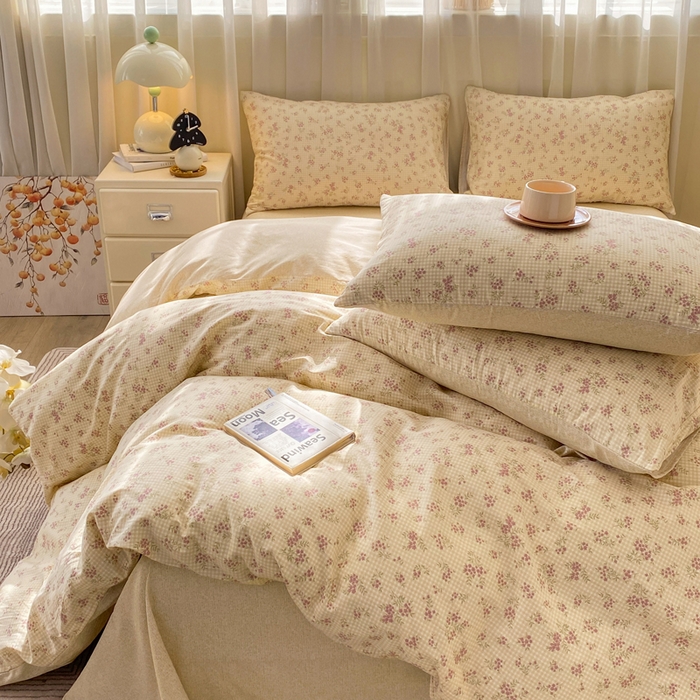 91家纺网 家纺一手货源 找家纺 （总）红日子纺织品 2026春夏新款小清新12868全棉纯棉学生卡通款单被套被套单件