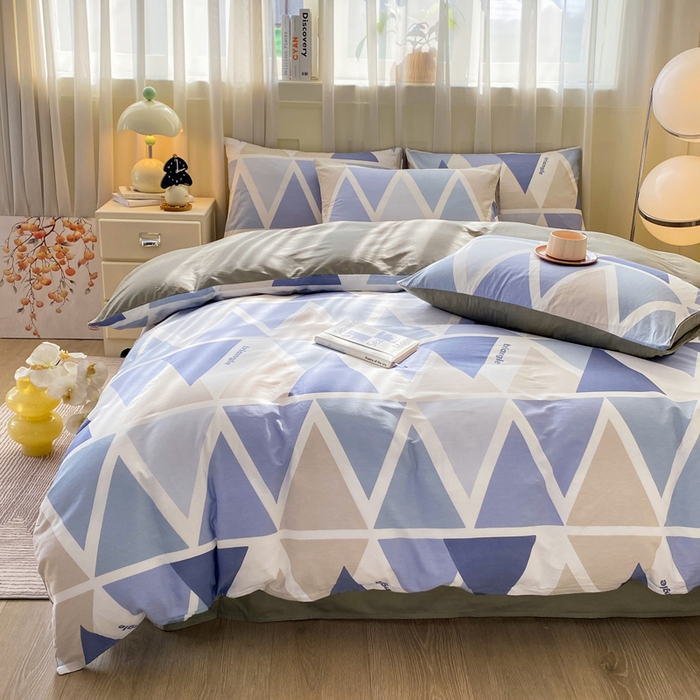 91家纺网 家纺一手货源 找家纺 红日子纺织品 2026春夏新款小清新12868全棉纯棉学生卡通款单被套被套单件 悠然海岸