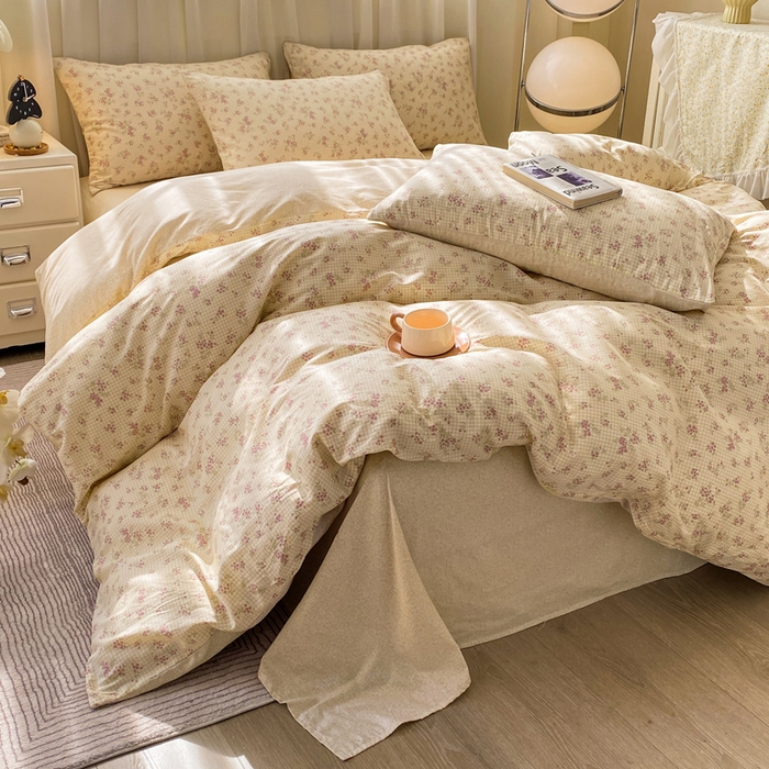 91家纺网 家纺一手货源 找家纺 （总）红日子纺织品 2026春夏新款小清新12868全棉纯棉学生卡通款单被套被套单件