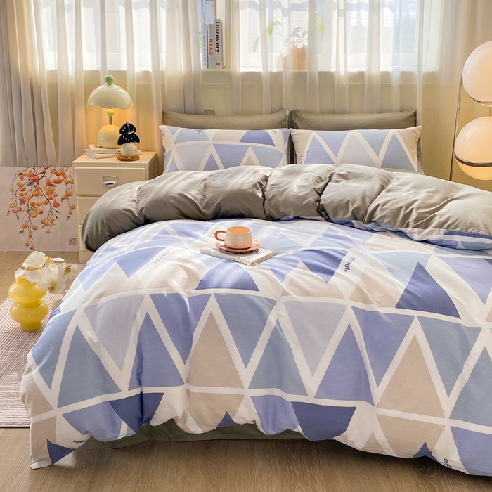 91家纺网 家纺一手货源 找家纺 红日子纺织品 2026春夏新款小清新12868全棉纯棉学生卡通款单被套被套单件 悠然海岸