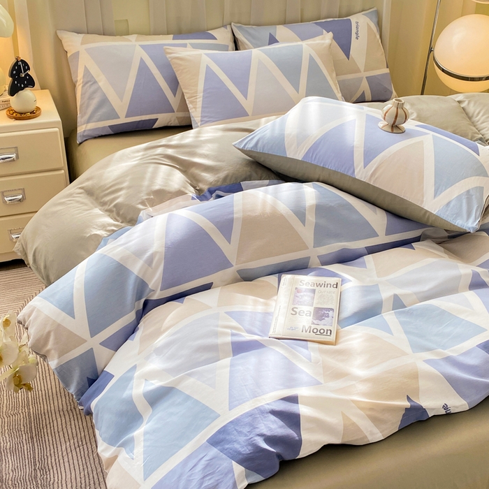 91家纺网 家纺一手货源 找家纺 红日子纺织品 2026春夏新款小清新12868全棉纯棉学生卡通款单被套被套单件 悠然海岸