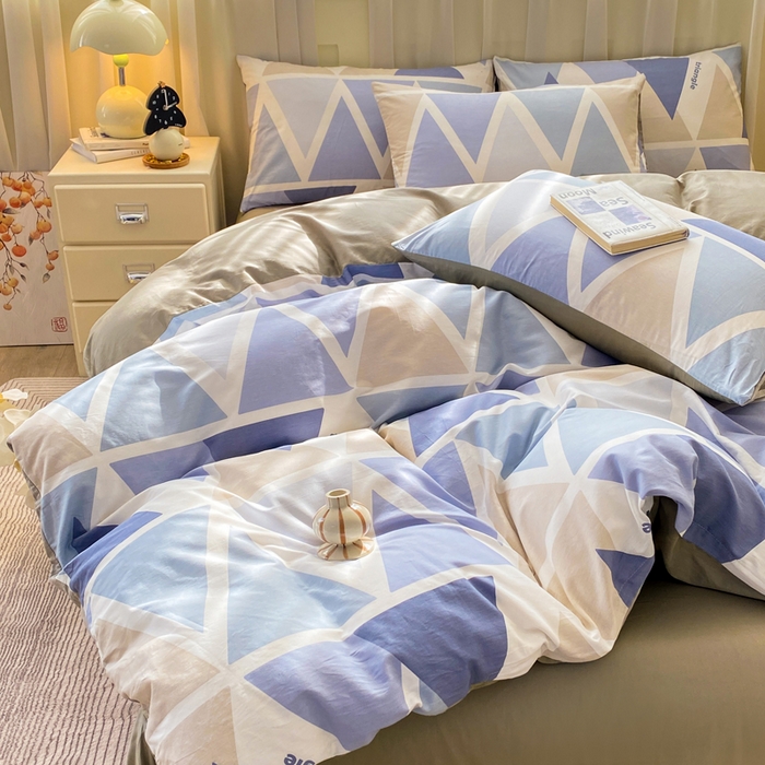 91家纺网 家纺一手货源 找家纺 红日子纺织品 2026春夏新款小清新12868全棉纯棉学生卡通款单被套被套单件 悠然海岸