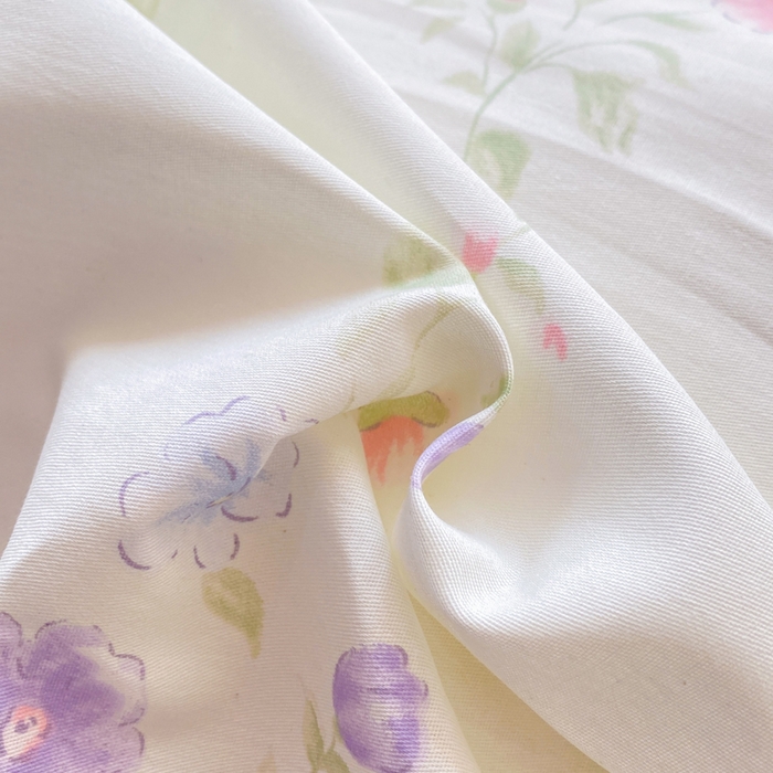 91家纺网 家纺一手货源 找家纺 红日子纺织品 2026春夏新款小清新12868全棉纯棉学生卡通款单被套被套单件 知意花蔓