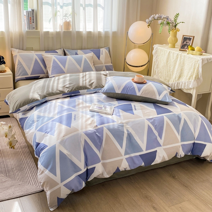 91家纺网 家纺一手货源 找家纺 红日子纺织品 2026春夏新款小清新12868全棉纯棉学生卡通款单被套被套单件 悠然海岸