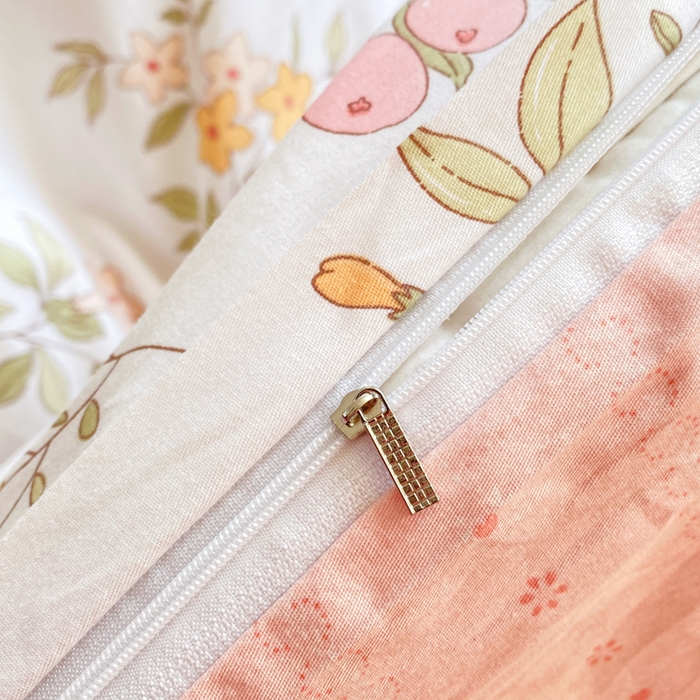 91家纺网 家纺一手货源 找家纺 红日子纺织品 2026春夏新款小清新12868全棉纯棉学生卡通款单被套被套单件 清风小兔