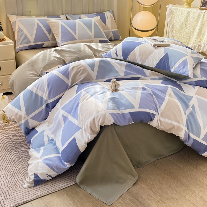 91家纺网 家纺一手货源 找家纺 红日子纺织品 2026春夏新款小清新12868全棉纯棉学生卡通款单被套被套单件 悠然海岸