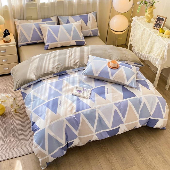 91家纺网 家纺一手货源 找家纺 红日子纺织品 2026春夏新款小清新12868全棉纯棉学生卡通款单被套被套单件 悠然海岸