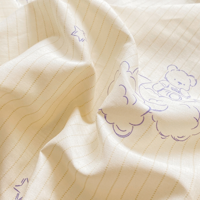 91家纺网 家纺一手货源 找家纺 红日子纺织品 2026春夏新款小清新12868全棉纯棉学生卡通款单被套被套单件 星空熊