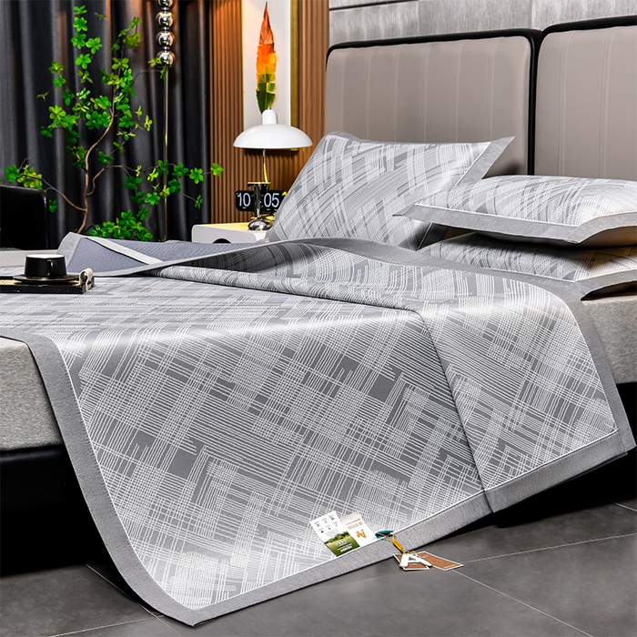 91家纺网 家纺一手货源 找家纺 （总）小牛席业 2026新款清凉冰丝席凉席席子系列-简单生活